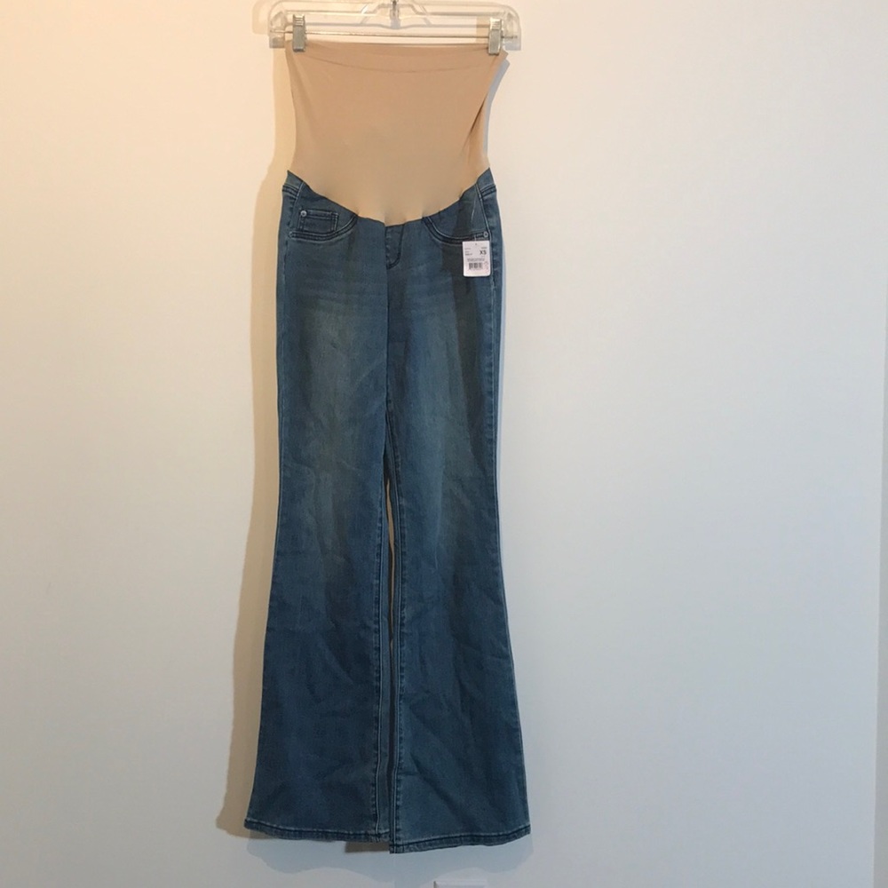 INDIGO BLUE BOOT CUT SEMI-EVASE MATERNITY JEANS